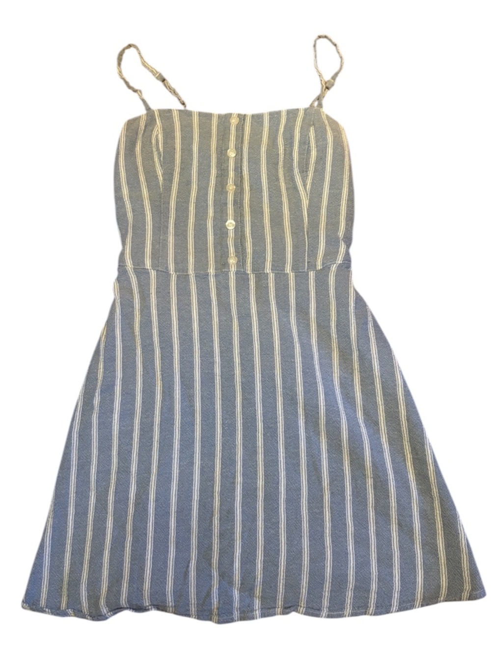 Hollister Blue and White Striped Mini Dress | Size Small